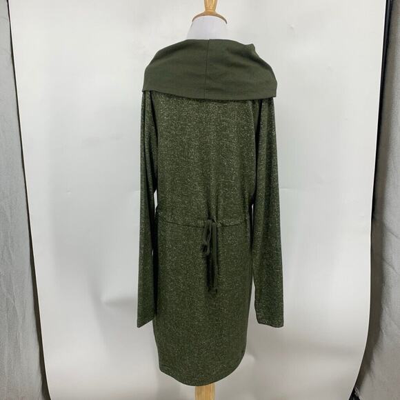 Cabi Dress Womens M Medium Avocado Solace Drawstring Cowl Neck Pullover Tie Back - Picture 5 of 11